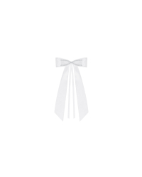 Bows with a bow tie, white, 14cm (1 pkt / 4 pc.)