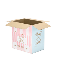 Balloons box - Boy or Girl, 60x40x60cm (1 pkt / 5 pc.)