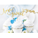 Cupcake toppers Love, gold, 13cm (1 pkt / 6 pc.)