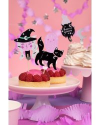 Cupcake toppers Halloween, 14 cm, mix (1 pkt / 6 pc.)