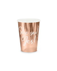 Cups She said yes!, rose gold, 220ml (1 pkt / 6 pc.)