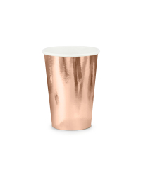 Paper cups, rose gold, 220ml (1 pkt / 6 pc.)