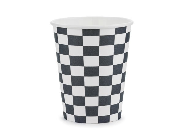 Cups Checkered flag, 220 ml, mix (1 pkt / 6 pc.)