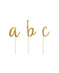 Toppers Alphabet, gold, 9.5-12cm (1 pkt / 53 pc.)