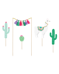 Cake toppers Llama, 9-20cm (1 pkt / 5 pc.)