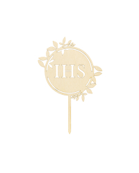 Wooden topper IHS, 23cm