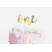 Cake topper One, gold, 19cm