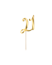 Cake topper ''21'', gold, 20.5cm