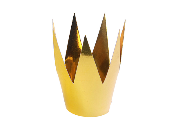 Party crowns, gold, 5.5cm (1 pkt / 3 pc.)