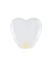 Sky lantern Heart, white, 37 x 93 x 95cm