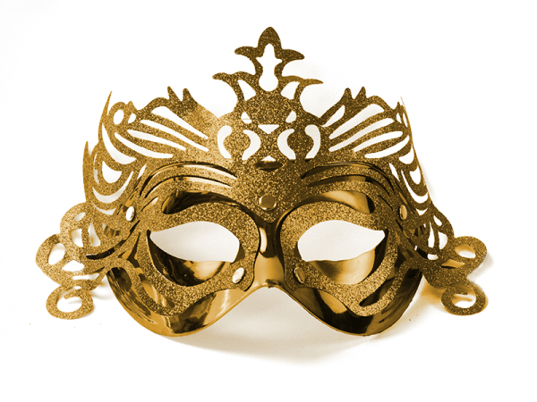 Party Mask with ornament, gold