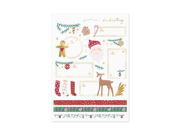 Christmas stickers Santa, mix