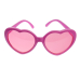 Glasses Hearts, pink