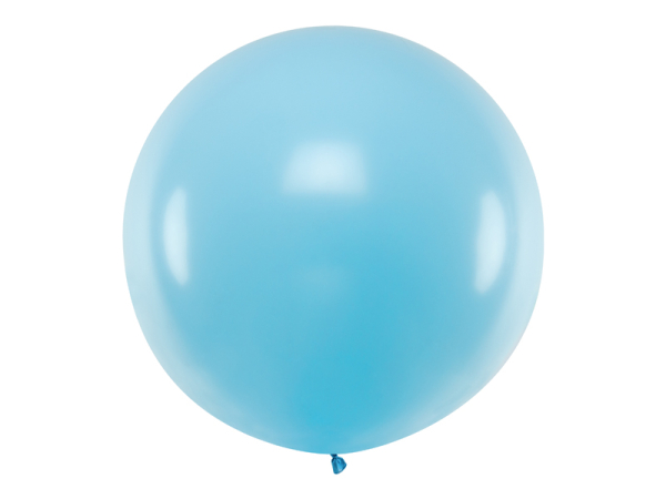 Round Balloon 1m, Pastel Light Blue