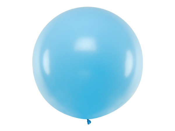 Round Balloon 1m, Pastel Sky-Blue