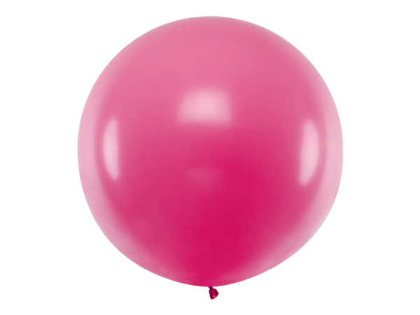 Round Balloon 1m, Pastel Fuchsia