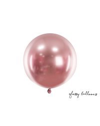 Round Glossy Balloon 60cm, rose gold