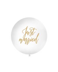 Giant Balloon 1 m, Just married, white