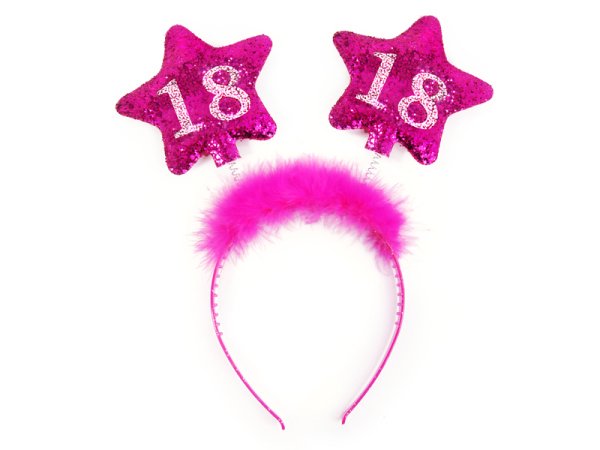 Headband with stars 18, pink