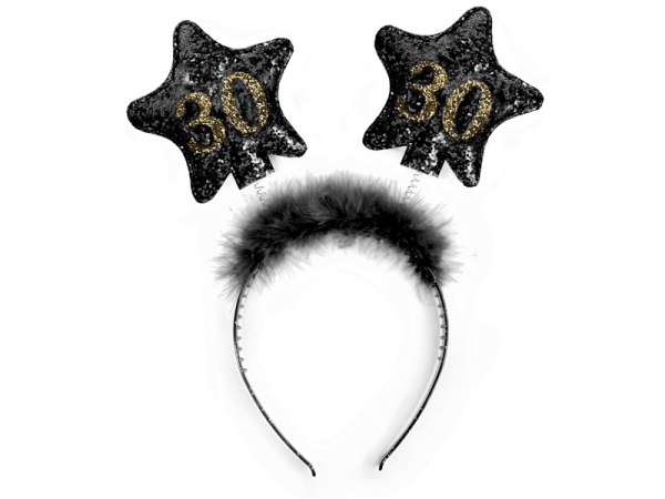 Headband with stars 30, black