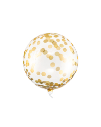 Orbz Ballon with dots, 40cm, gold