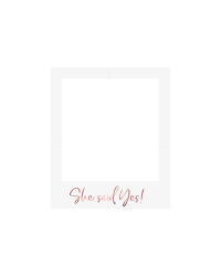 Slefie photo frame She said yes, rose gold, 50x59.5cm