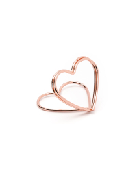 Place card holders Hearts, rose gold, 2.5 cm (1 pkt / 10 pc.)