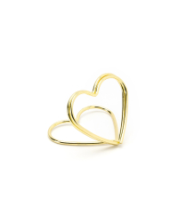 Place card holders Hearts, gold, 2.5 cm (1 pkt / 10 pc.)