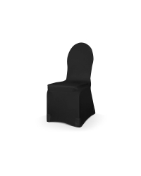 Chair cover, elastic matt fabric, black