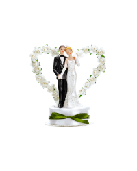 Cake Topper Newly-weds, white, 16cm