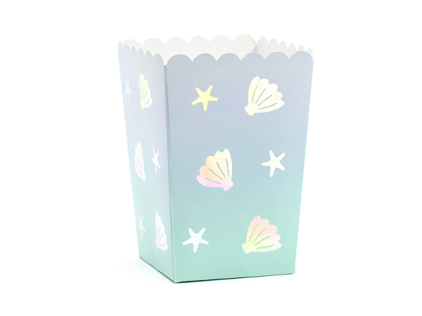 Boxes for popcorn Narwhal, mix, 7x7x12.5cm (1 pkt / 6 pc.)