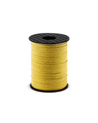 Plastic ribbon, gold, 5mm/225m