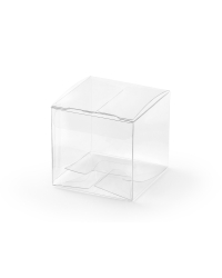 Square boxes, transparent, 5x5x5cm (1 pkt / 10 pc.)