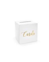 Wedding card box - Cards, gold, 24x24x24cm