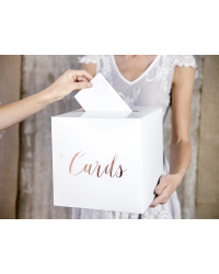 Wedding card box - Cards, rose gold, 24x24x24cm