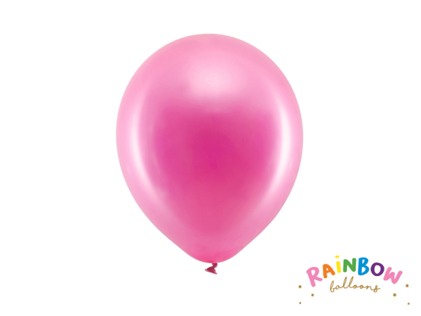 Rainbow Balloons 23cm metallic, fuchsia (1 pkt / 100 pc.)