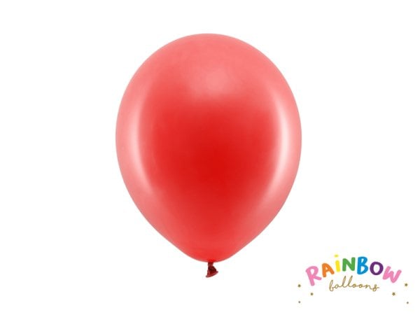 Rainbow Balloons 23cm pastel, red (1 pkt / 100 pc.)