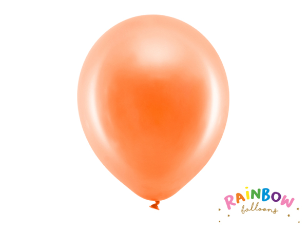 Rainbow Balloons 30cm metallic, orange (1 pkt / 10 pc.)