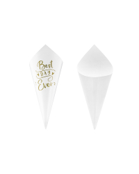 Confetti cones, gold, 16cm (1 pkt / 10 pc.)