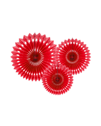 Tissue fan, red, 20-30cm (1 pkt / 3 pc.)