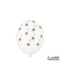 Balloons 30cm, Stars, Crystal Clear (1 pkt / 50 pc.)