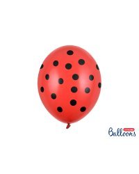 Balloons 30cm, Dots, Pastel Poppy Red (1 pkt / 6 pc.)