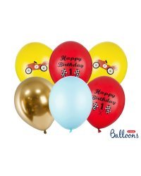 Balloons 30cm, Happy Birthday, mix (1 pkt / 6 pc.)