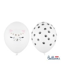 Balloons 30 cm, Cat, Pastel Pure White (1 pkt / 50 pc.)