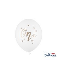 Balloons 30 cm, One, Pastel Pure White (1 pkt / 50 pc.)