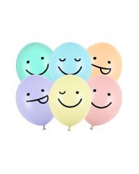 Balloons 30 cm, Faces, mix (1 pkt / 50 pc.)