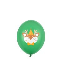 Balloons 30 cm, Deer, Pastel Emerald Green (1 pkt / 50 pc.)