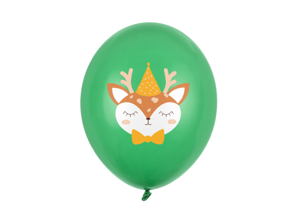 Balloons 30 cm, Deer, Pastel Emerald Green (1 pkt / 50 pc.)