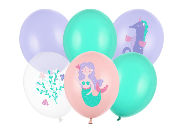 Balloons 30 cm, Sea World, mix (1 pkt / 6 pc.)