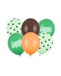 Balloons 30 cm, Dinosaur, mix (1 pkt / 6 pc.)